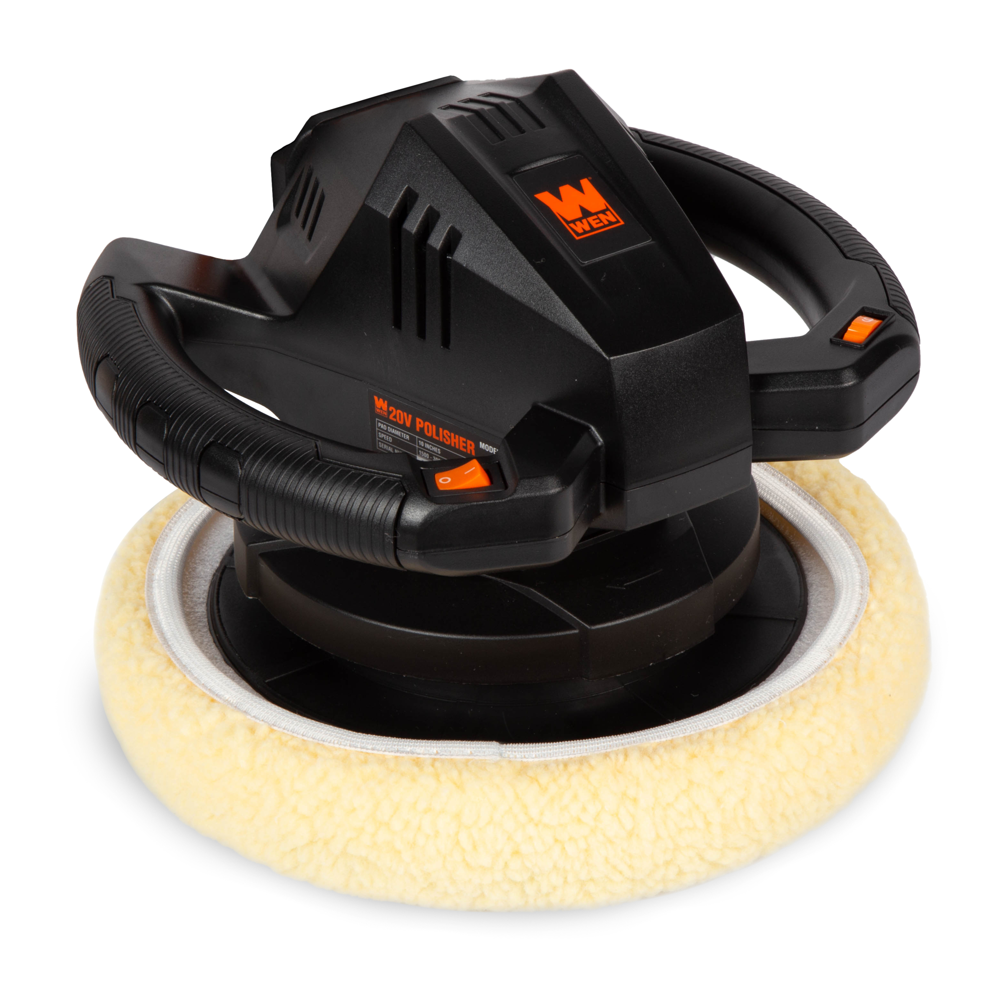 WEN, 20V Max Cordless 10in. Polisher and Waxer Kit, Pad Size 10 in, Model# 20870BT